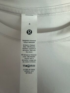 lululemon athletica White Performance Shirt